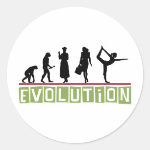 Evolution Yoga Classic Round Sticker