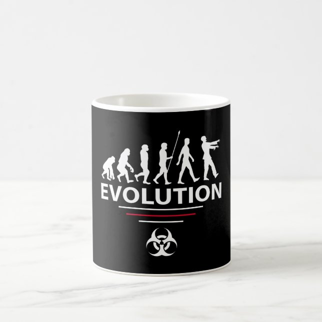 Evolution zombie coffee mug (Center)