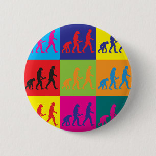 Evolutionary Biology Pop Art 6 Cm Round Badge