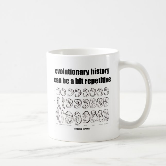 evolutionary history can be a bit repetitive coffee mug (Right)