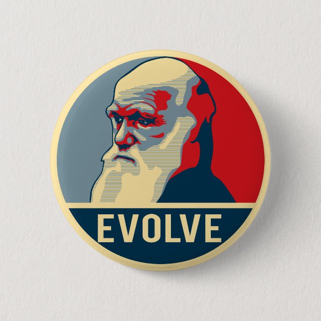 Evolve 6 Cm Round Badge (Front)