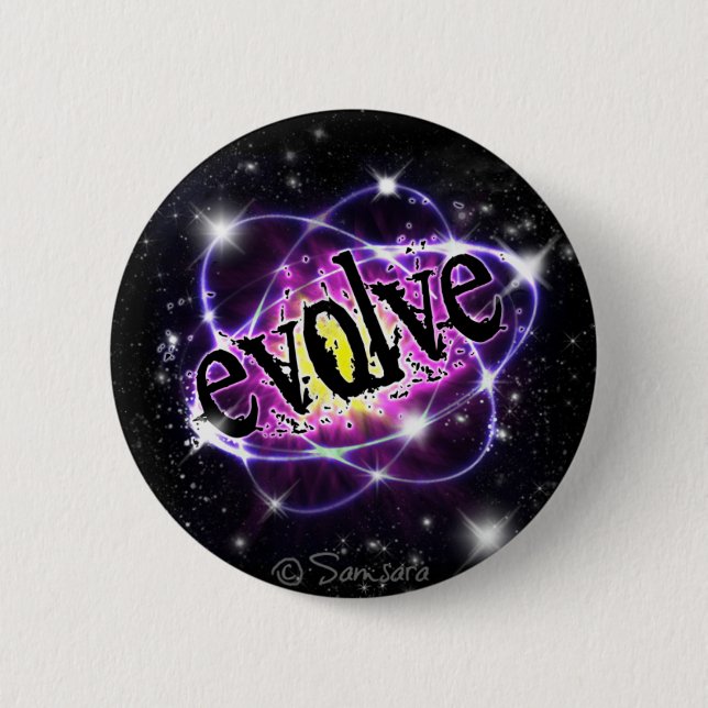Evolve 6 Cm Round Badge (Front)