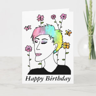 Evolve Art Birthday Card