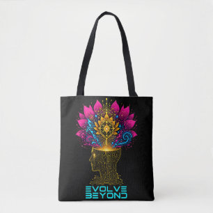 Evolve Beyond Cybernetic Mind Graphic Men's T-Shir Tote Bag