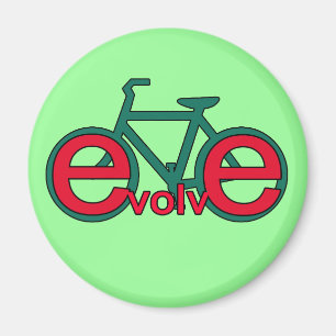 Evolve Bicycle Art for Tshirts, Apparel Magnet