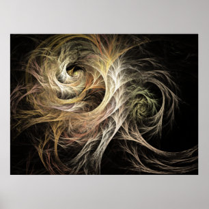 Evolve Flame Fractal Poster