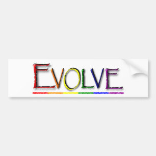 Evolve Gay Bumper Sticker