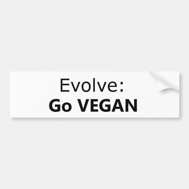 Evolve: Go Vegan Bumper Sticker (Front)