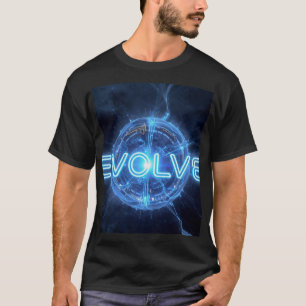 EVOLVE Neon Blue Digital Sphere T-Shirt   Tech Evo