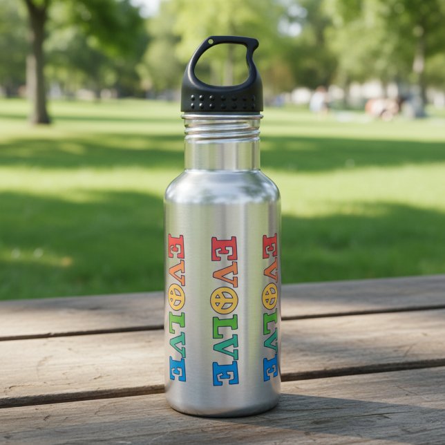 Evolve Peace Sign 532 Ml Water Bottle (Evolve peace sign watter bottle.)