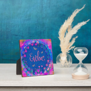 Evolve Whimsical Fun Cute Floral Inspirivity Plaque