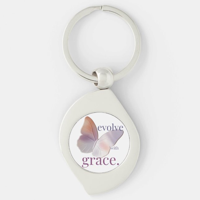 Evolve with Grace Themed Key Ring (Front)