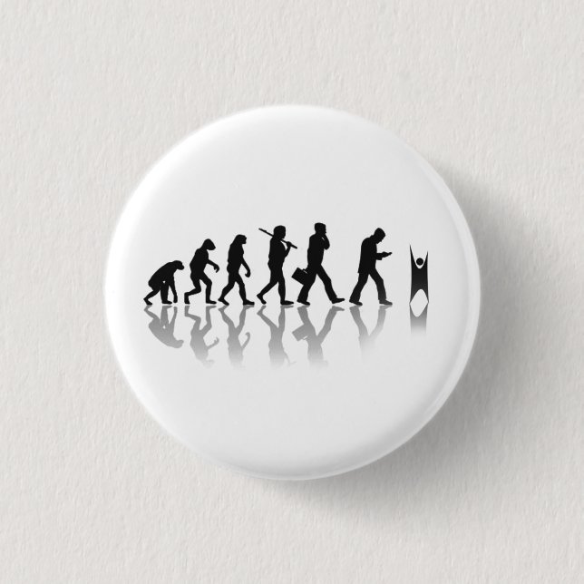 Evolved Humanist 3 Cm Round Badge (Front)