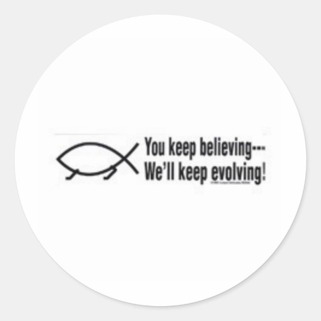 evolving classic round sticker (Front)