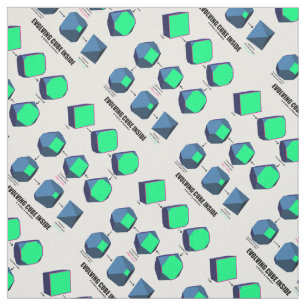 Evolving Cube Inside Math & Geometry Fabric