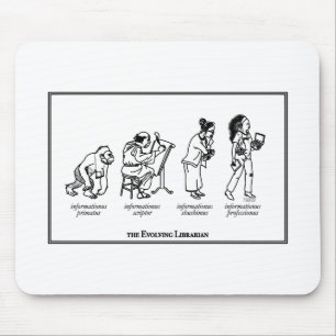 Evolving librarian mouse pad. mat