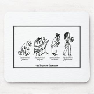 Evolving librarian mouse pad. mat