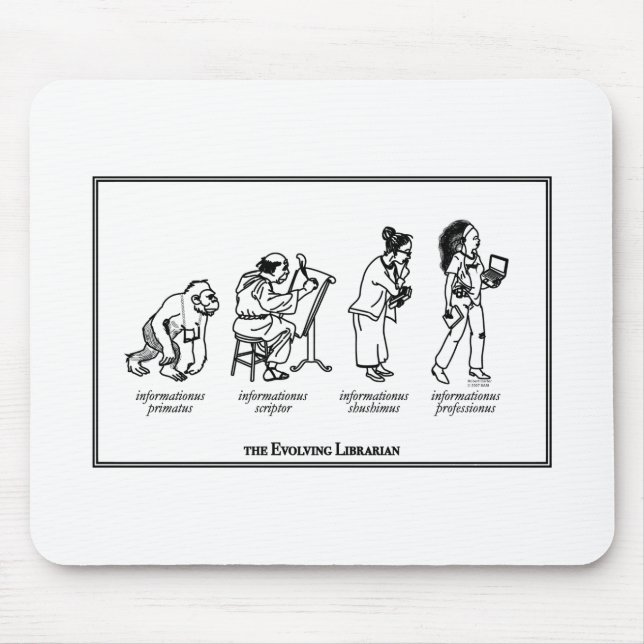 Evolving librarian mouse pad. mat (Front)