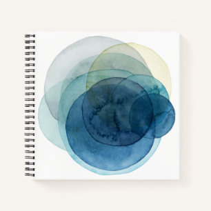 Evolving Planets - Watercolor Circles Notebook