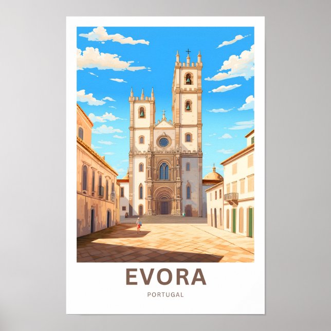 Evora Portugal Travel Print (Front)