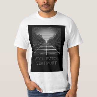 EVTOL VTOL VERTIPORT B&W LINES T-Shirt