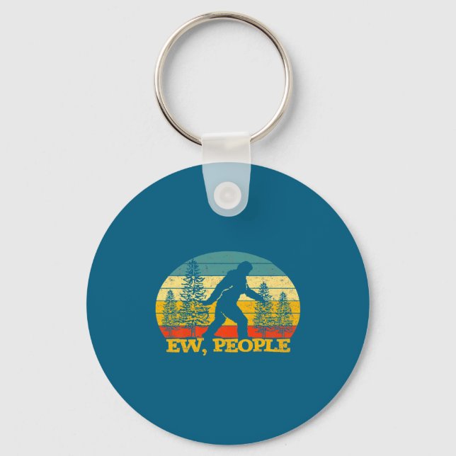 Ew People Bigfoot Sasquatch Camng Love Distresse  Key Ring (Front)