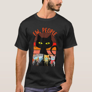 Ew People - Black Cat Mask - Quarantine Vintage T-Shirt