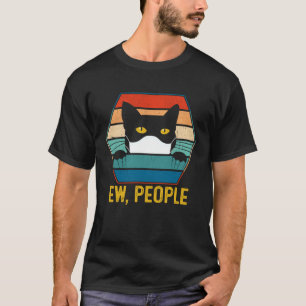 Ew People Black Cat Wearing Face Mask Quarantine T-Shirt