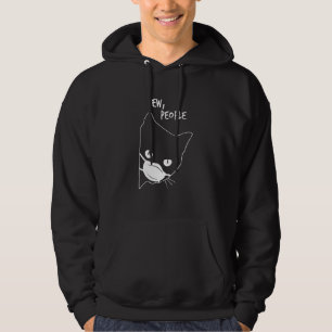 Ew People Cat Kitten With Mouth Guard Face Mask Hoodie