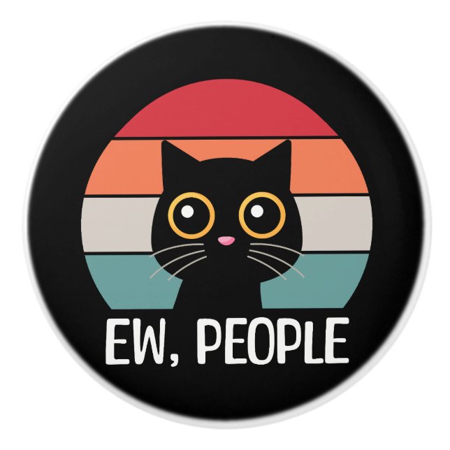 Ew, People Ceramic Knob (Front)