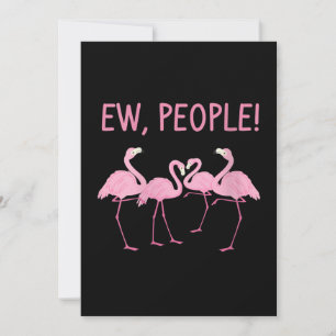 Ew People Flamingo Social Distancing Tropical Holiday Card