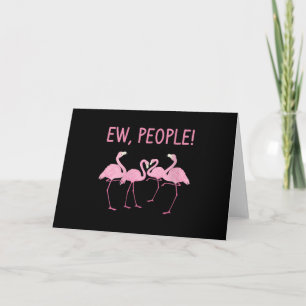 Ew People Flamingo Social Distancing Tropical Holiday Card