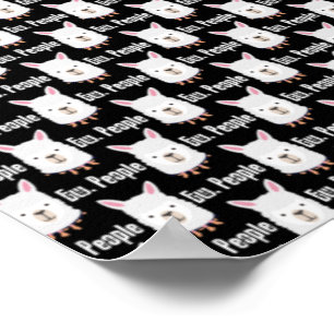 Ew People Funny Llama Alpaca Lover Sarcastic Poster