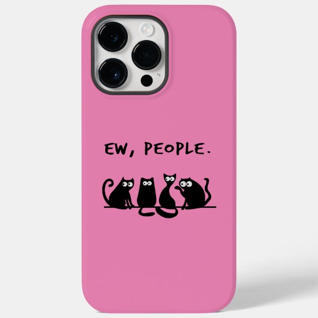 Ew People Funny Meowy Black Cats  Case-Mate iPhone Case (Back)