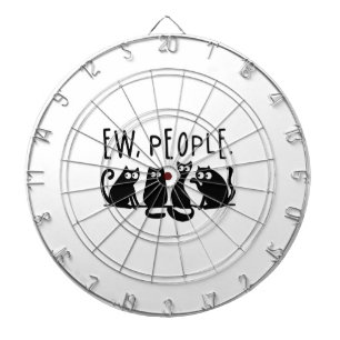 Ew People Funny Meowy Black Cats  Dartboard