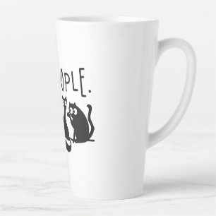 Ew People Funny Meowy Black Cats  Latte Mug