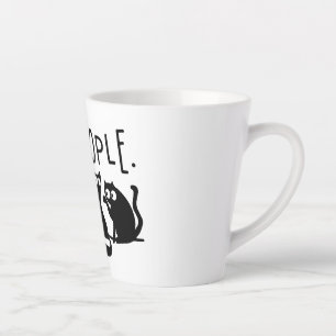 Ew People Funny Meowy Black Cats Latte Mug