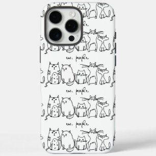 Ew, People Funny Meowy Cat Lovers iPhone 16 Pro Max Case