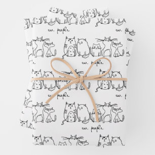 Ew, People Funny Meowy Cat Lovers Wrapping Paper Sheet