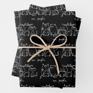Ew, People Funny Meowy Cat Lovers Wrapping Paper Sheet