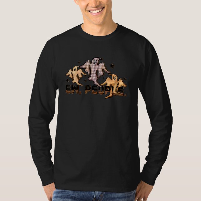 Ew People Ghost Halloween T-Shirt (Front)