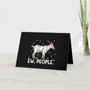 Ew People Goat Gift Santa Funny Goat Xmas Gift Card