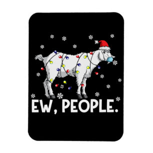 Ew People Goat Gift Santa Funny Goat Xmas Gift Magnet