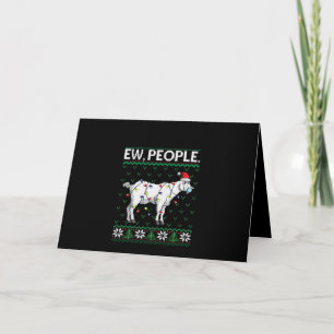 Ew People Goat Santa Ugly Christmas Gift Card