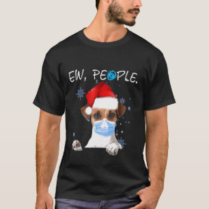 Ew People Jack Russell Dog Wearing A Face Mask In  T-Shirt