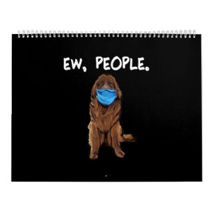 Ew People   Newfie Dog Wearing Face Mask Gift Calendar