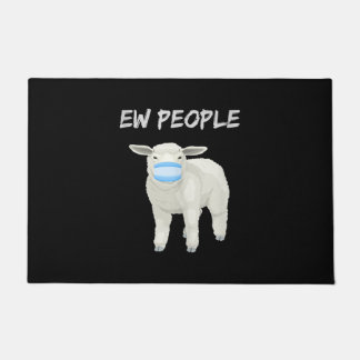 Ew people sheep or lamb in mask | Quarantine Gift Doormat