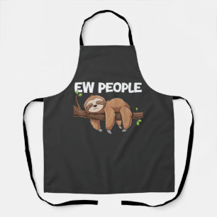 Ew People Sloth T-Shirt Apron