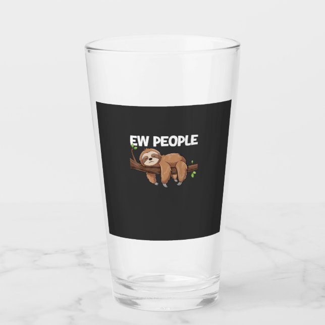 Ew People Sloth T-Shirt Glass (Front)