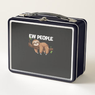 Ew People Sloth T-Shirt Metal Lunch Box